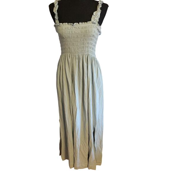 Calvin Klein Dresses & Skirts - Calvin Klein Women Mint Green Smocked Crepe Dress Elastic Straps $134 Sz 8